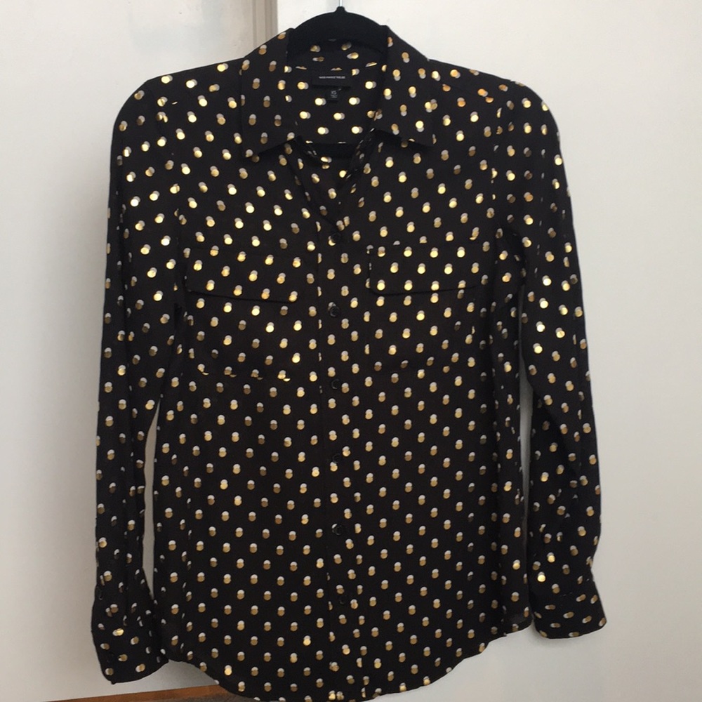 Black & gold WhoWearWhat button down
